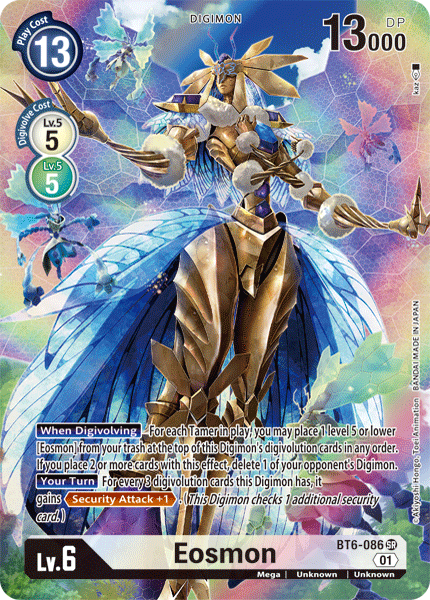 (086) Digimon TCG Double Diamond Single: Eosmon (BT6-086) (V.2) Alternative Art