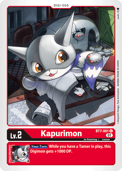 (001) Digimon TCG Next Adventure Single: Kapurimon (BT7-001) Uncommon