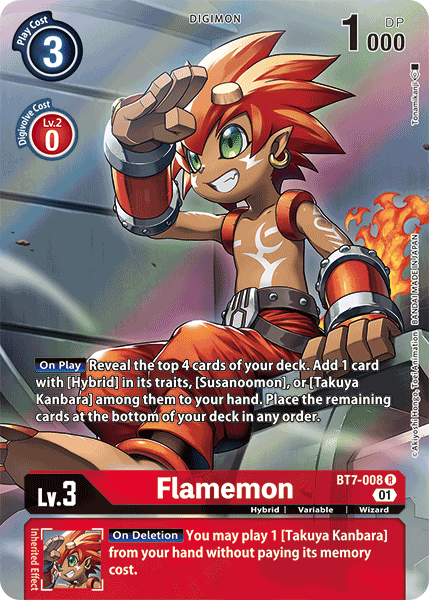 (008) Digimon TCG Next Adventure Single: Flamemon (BT7-008) (V.2) Alternative Art