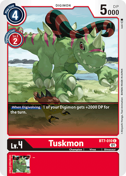 (010) Digimon TCG Next Adventure Single: Tuskmon (BT7-010) Common
