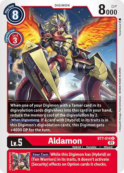 (014) Digimon TCG Next Adventure Single: Aldamon (BT7-014) Uncommon