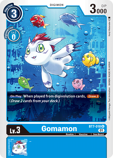 (018) Digimon TCG Next Adventure Single: Gomamon (BT7-018) (V.1) Uncommon