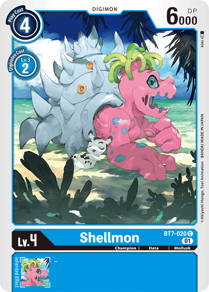 (020) Digimon TCG Next Adventure Single: Shellmon (BT7-020) Common