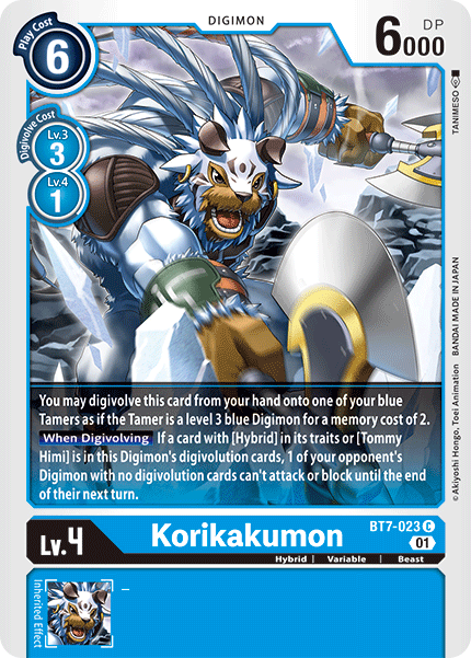 (023) Digimon TCG Next Adventure Single: Korikakumon (BT7-023) Common