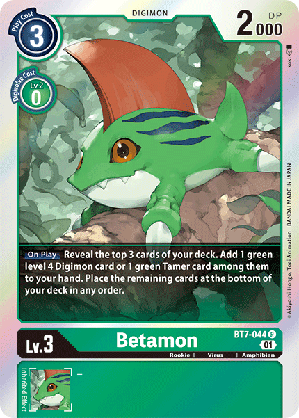 (044) Digimon TCG Next Adventure Single: Betamon (BT7-044) (V.1) Rare