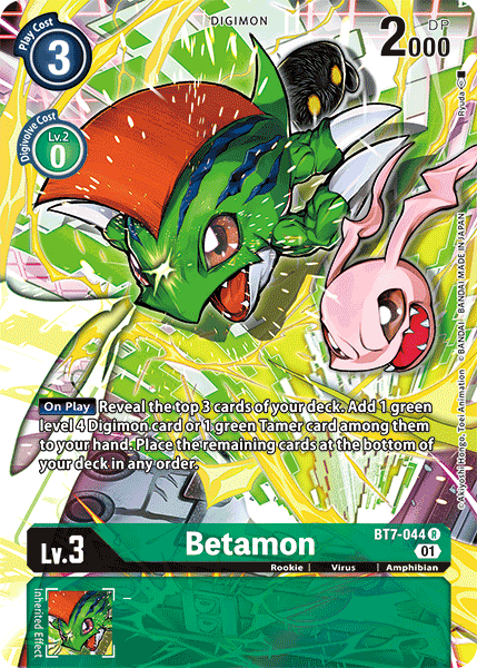 (044) Digimon TCG Next Adventure Single: Betamon (BT7-044) (V.2) Alternative Art