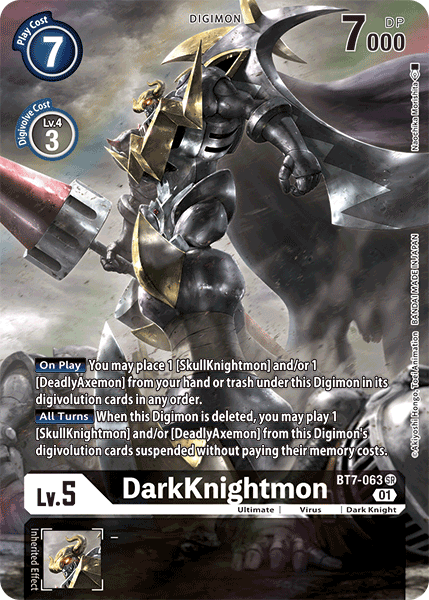 (063) Digimon TCG Next Adventure Single: DarkKnightmon (BT7-063) (V.2) Alternative Art