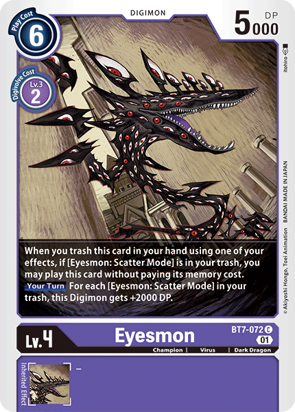 (072) Digimon TCG Next Adventure Single: Eyesmon (BT7-072) Common