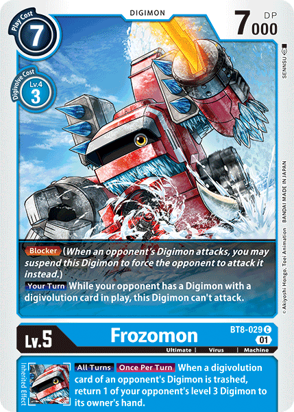 (029) Digimon TCG New Awakening Single: Frozomon (BT8-029) Common