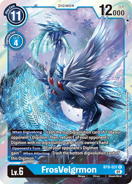 (031) Digimon TCG New Awakening Single: FrosVelgrmon (BT8-031) Rare