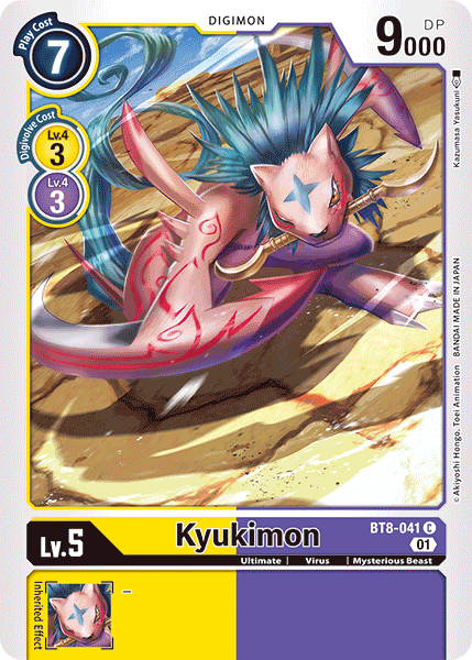 (041) Digimon TCG New Awakening Single: Kyukimon (BT8-041) Common