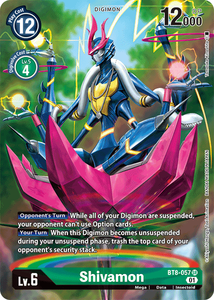 (057) Digimon TCG New Awakening Single: Shivamon (BT8-057) (V.2) Alternative Art