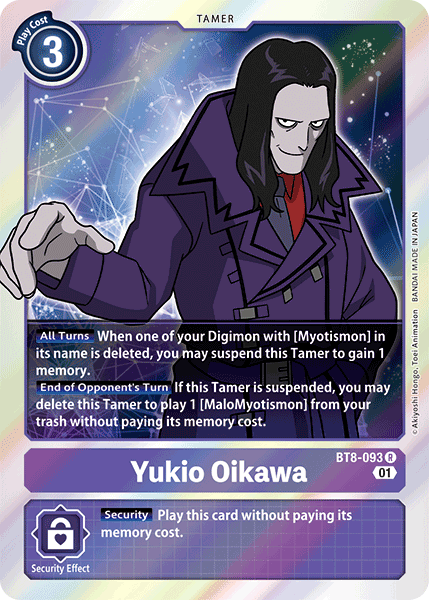 (093) Digimon TCG New Awakening Single: Yukio Oikawa (BT8-093) Rare