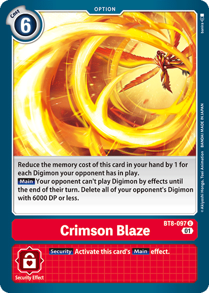 (097) Digimon TCG New Awakening Single: Crimson Blaze (BT8-097) Uncommon