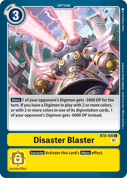 (100) Digimon TCG New Awakening Single: Disaster Blaster (BT8-100) Common