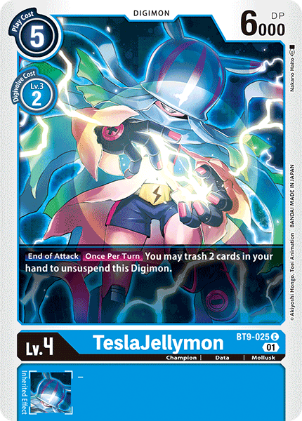 (025) Digimon TCG X Record Single: TeslaJellymon (BT9-025) Common