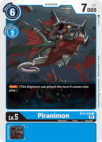 (026) Digimon TCG X Record Single: Piranimon (BT9-026) Common