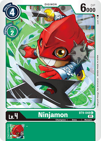 (048) Digimon TCG X Record Single: Ninjamon (BT9-048) Common