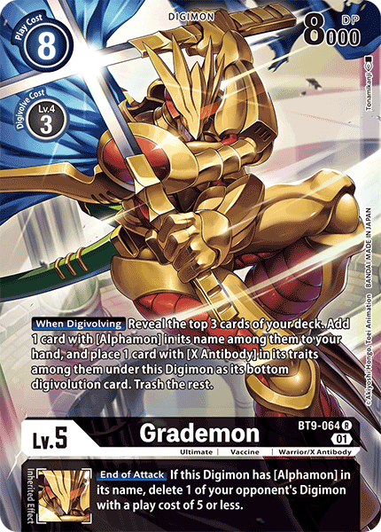 (064) Digimon TCG X Record Single: Grademon (BT9-064) (V.2) Alternative Art