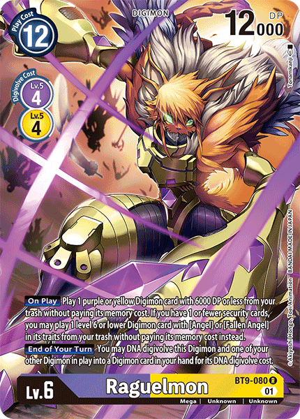 (080) Digimon TCG X Record Single: Raguelmon (BT9-080) (V.2) Alternative Art