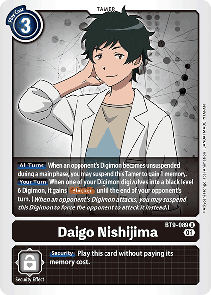 (089) Digimon TCG X Record Single: Daigo Nishijima (BT9-089) Uncommon