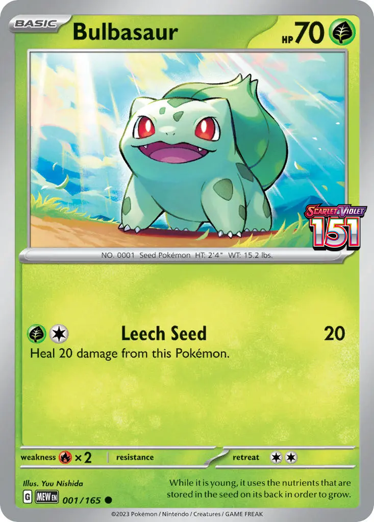 (001/165) Pokemon TCG 151 Single: Bulbasaur Promo