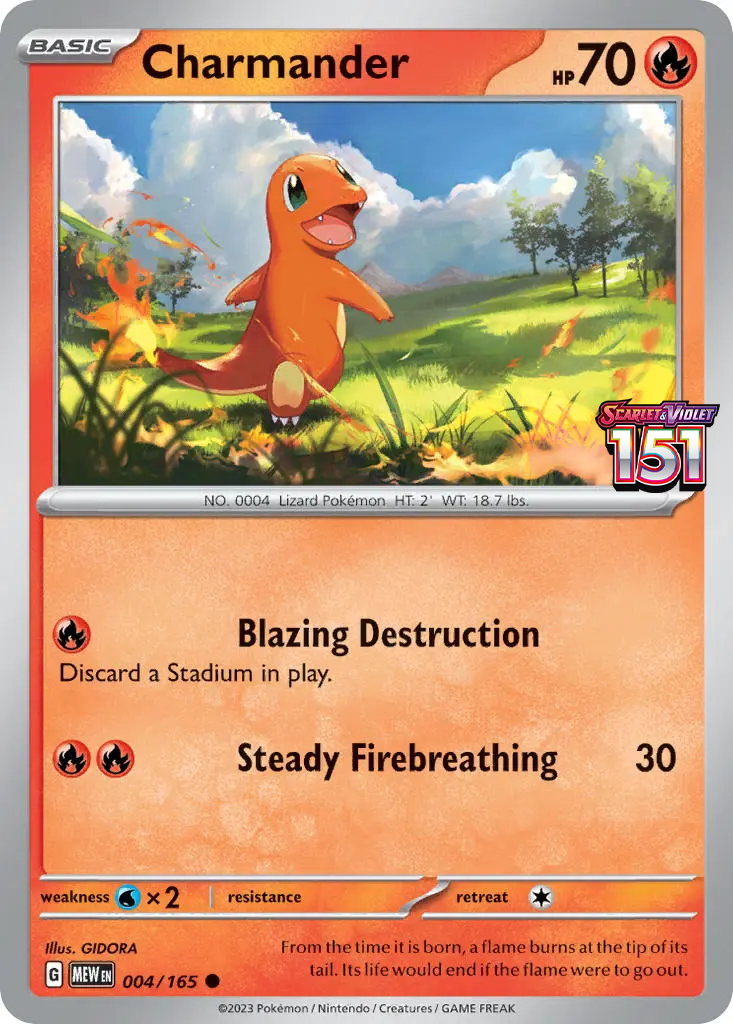 (004/165) Pokemon TCG 151 Single: Charmander Promo