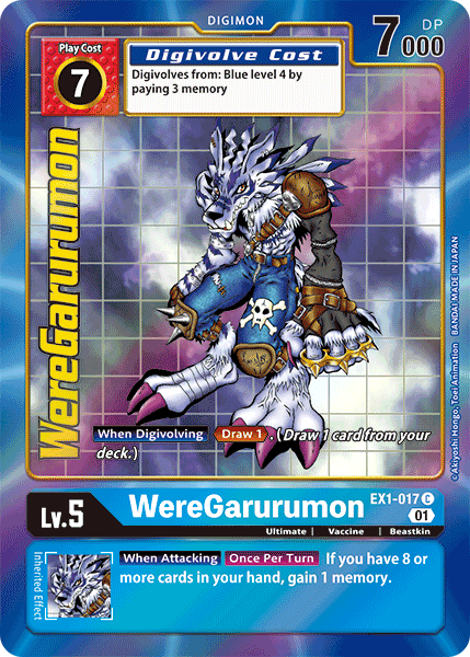 (017) Digimon TCG Classic Collection Single: WereGarurumon (EX1-017) (V.2) Alternative Art