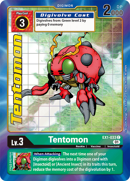 (033) Digimon TCG Classic Collection Single: Tentomon (EX1-033) (V.2) Alternative Art