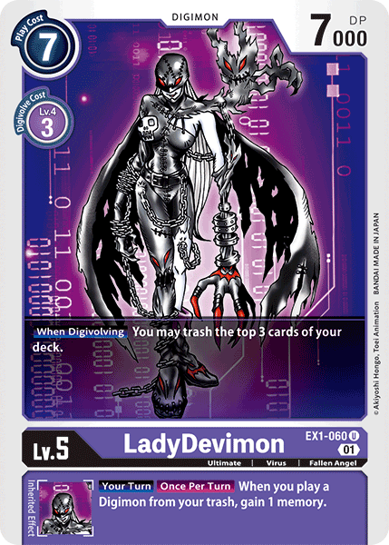 (060) Digimon TCG Classic Collection Single: LadyDevimon (EX1-060) Uncommon