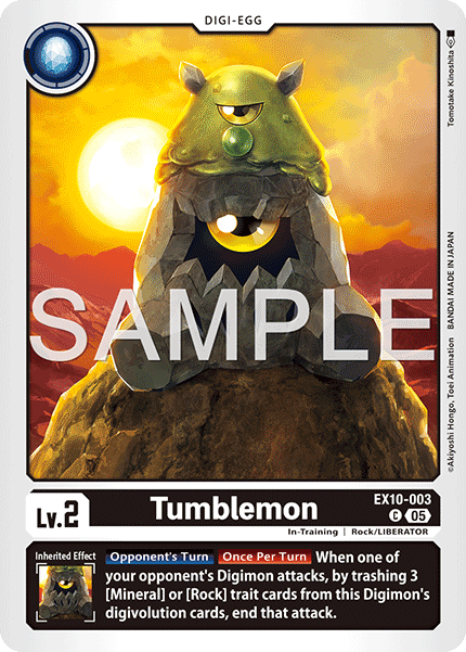 (003) Digimon TCG Sinister Order Single: Tumblemon (EX10-003) (V.1) Common
