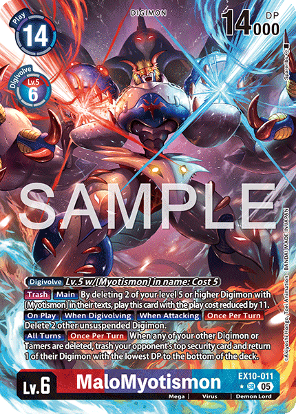 (011) Digimon TCG Sinister Order Single: MaloMyotismon (EX10-011) (V.2) Alternative Art