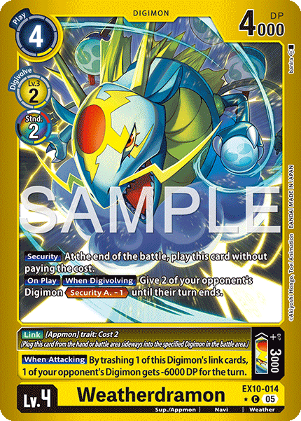 (014) Digimon TCG Sinister Order Single: Weatherdramon (EX10-014) (V.2) Alternative Art