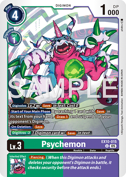 (015) Digimon TCG Sinister Order Single: Psychemon (EX10-015) (V.1) Uncommon