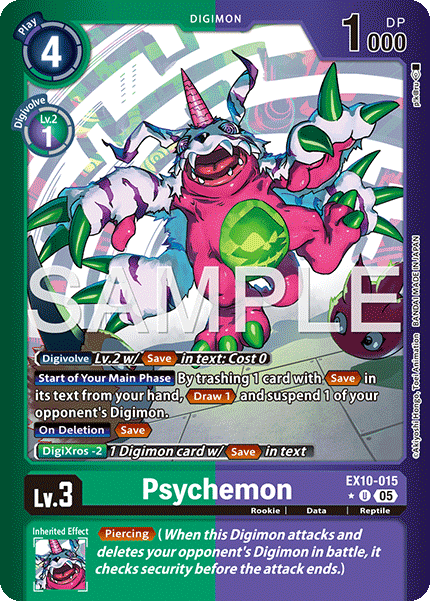 (015) Digimon TCG Sinister Order Single: Psychemon (EX10-015) (V.2) Alternative Art