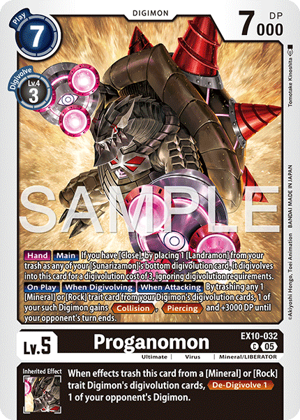 (032) Digimon TCG Sinister Order Single: Proganomon (EX10-032) (V.1) Common