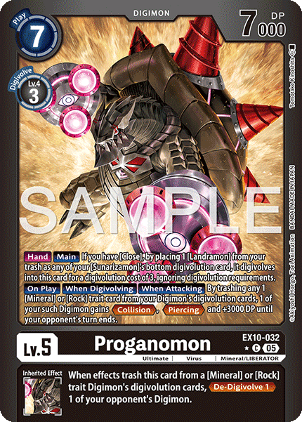 (032) Digimon TCG Sinister Order Single: Proganomon (EX10-032) (V.2) Alternative Art