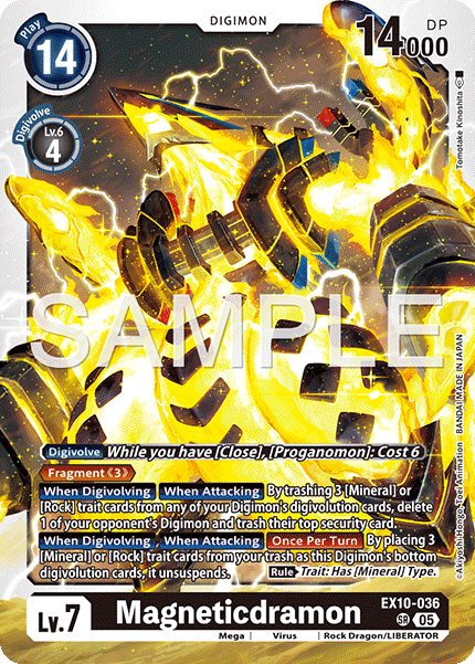 (036) Digimon TCG Sinister Order Single: Magneticdramon (EX10-036) (V.1) Super Rare