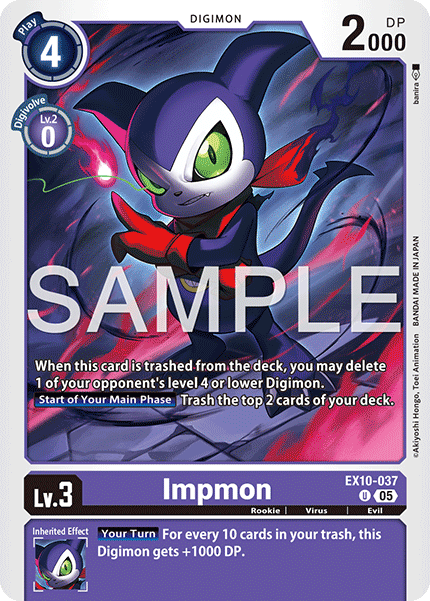 (037) Digimon TCG Sinister Order Single: Impmon (EX10-037) (V.1) Uncommon
