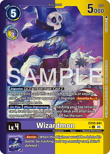 (041) Digimon TCG Sinister Order Single: Wizardmon (EX10-041) (V.2) Alternative Art