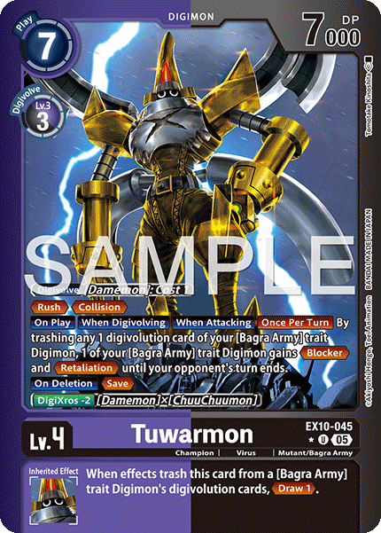 (045) Digimon TCG Sinister Order Single: Tuwarmon (EX10-045) (V.2) Alternative Art