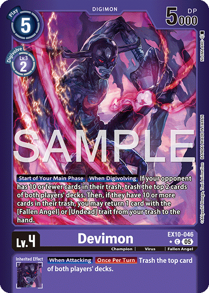(046) Digimon TCG Sinister Order Single: Devimon (EX10-046) (V.2) Alternative Art