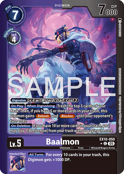(050) Digimon TCG Sinister Order Single: Baalmon (EX10-050) (V.2) Alternative Art