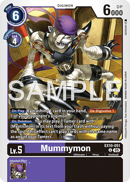 (051) Digimon TCG Sinister Order Single: Mummymon (EX10-051) (V.1) Uncommon