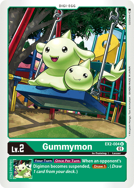 (004) Digimon TCG Digital Hazard Single: Gummymon (EX2-004) (V.1) Uncommon