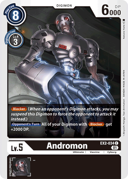 (034) Digimon TCG Digital Hazard Single: Andromon (EX2-034) Common