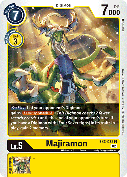 (032) Digimon TCG Draconic Roar Single: Majiramon (EX3-032) Common