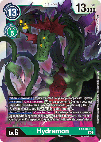 (045) Digimon TCG Draconic Roar Single: Hydramon (EX3-045) (V.1) Super Rare