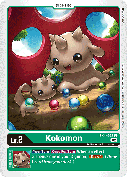 (002) Digimon TCG Alternative Being Single: Kokomon (EX4-002) Uncommon