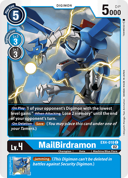 (018) Digimon TCG Alternative Being Single: MailBirdramon (EX4-018) Common